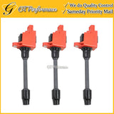 OEM Quality Ignition Coil 3PCS Rear Side for 00-01 Infiniti I30/ Maxima 3.0L Red