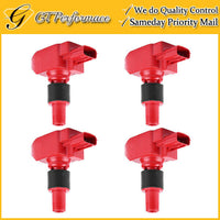 OEM Quality Ignition Coil 4PCS Pack for 2004-2011 Mazda RX-8 1.3L, Red