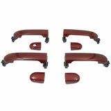 Exterior Door Handle 4PCS Set for 2007-2012 Nissan Versa A15 Red Brown Metallic