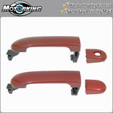 Exterior Door Handle Front L & R for 07-12 Nissan Versa NAC Carmine Red Metallic