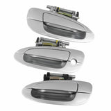 Exterior Door Handle 3PCS Set for 02-06 Nissan Altima KY1 Sheer Silver Met DS340
