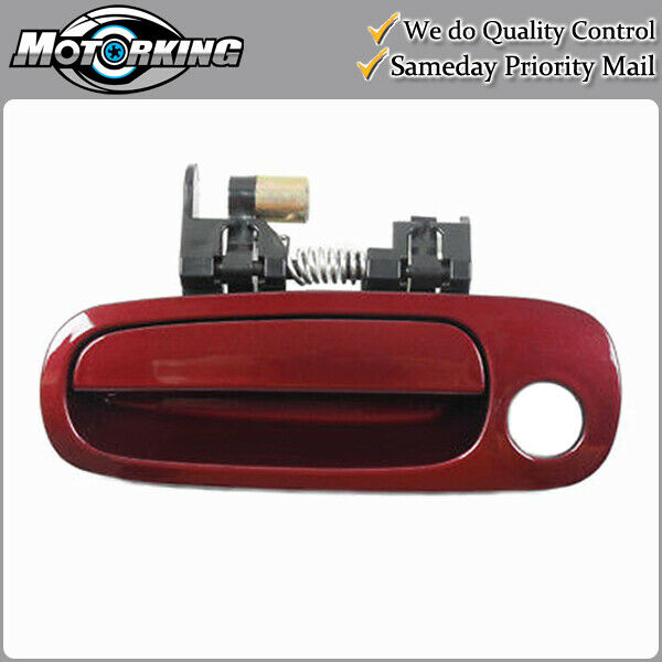 Exterior Door Handle Front Left for 1998-2002 Toyota Corolla 3M8 Burgundy Red