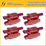 OEM Quality Ignition Coil 4PCS for LaCrosse/ CTS/ Escalade/ Impala/ Envoy V8 Red