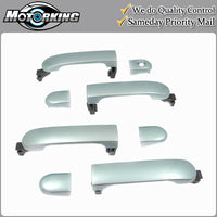 Exterior Door Handle 4PCS Set for 07-12 Nissan Versa RAF Arctic Blue Metallic