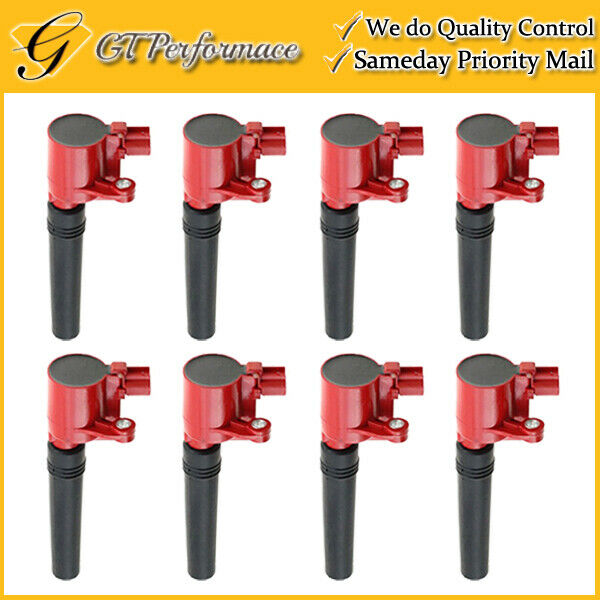 OEM Quality Ignition Coil 8PCS for Jaguar S-Type/ Lincoln LS/ Thunderbird V8 Red