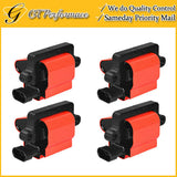 Performance Ignition Coil 4PCS Cadillac Chevrolet GMC Isuzu 4.8/5.3/6.0/8.1L V8