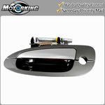 Exterior Door Handle Front Left for 02-06 Nissan Altima K11 Smoke Met Chrome