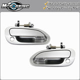 Exterior Door Handle Front L & R for 98-02 Accord NH623 Satin Silver Metallic