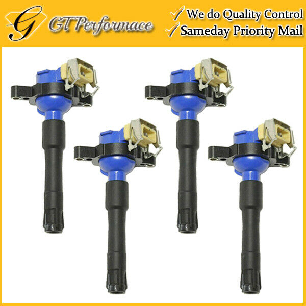 Quality Ignition Coil 4PCS for BMW 323i 325i 328i 330i 525i 528i 530i M3 M5 Blue