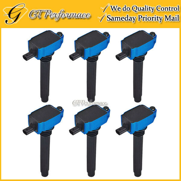 Performance Ignition Coil 6PCS for Chrysler Dodge Jeep Ram 3.2/3.6L V6, Blue