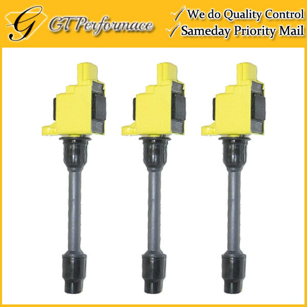 OEM Quality Ignition Coil Rear Side 3PCS 00-01 Infiniti I30/ Maxima 3.0L Yellow