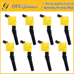Performance Ignition Coil 8PCS for Ford E-150 250 350 450/ Town Car V8/10 Yellow