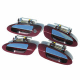 Exterior Door Handle 4PCS Set for 02-06 Nissan Altima Red Mica Pearl AX3 Chrome