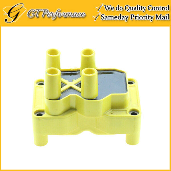 OEM Quality Ignition Coil for 2011-2012 Ford Fiesta 1.6L L4, 4M5G12029ZB, Yellow