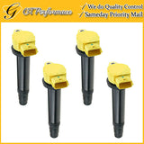 OEM Quality Ignition Coil 4PCS Set for 2000-2001 Nissan Sentra 1.8L L4 Yellow