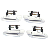 Exterior Door Handle 4PCS Set for 02-06 Nissan Altima QM1 Cloud White DS242