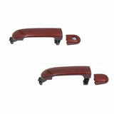 Exterior Door Handle Front L & R for 07-12 Nissan Versa A15 Red Brown Metallic