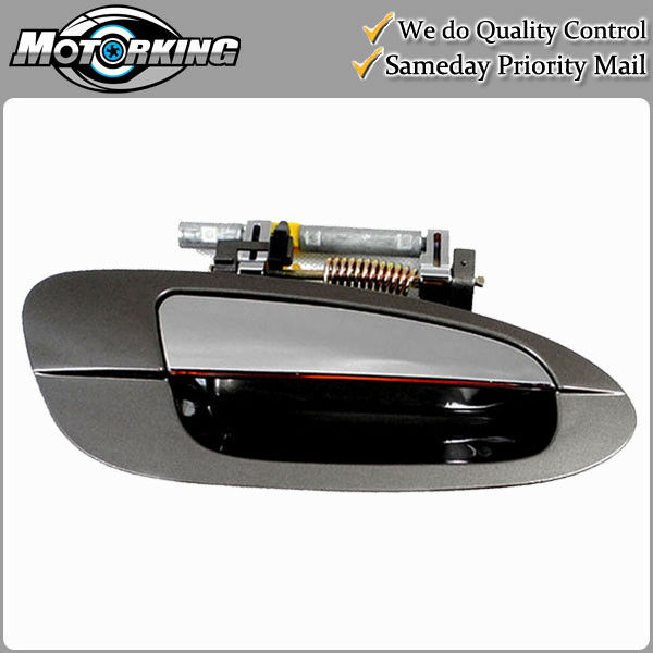 Exterior Door Handle Rear Right for 02-06 Nissan Altima K11 Smoke Met Chrome