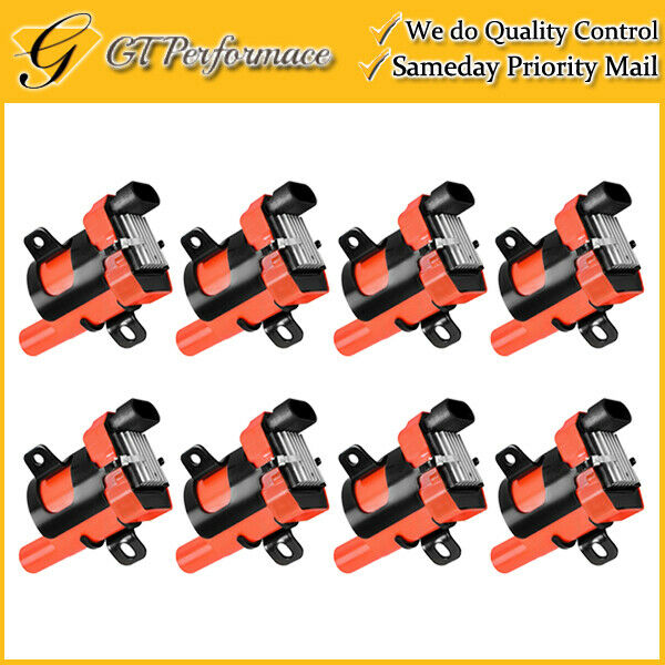 Performance Ignition Coil 8PCS GMC Envoy Savana Sierra 1500 2500 3500 Classic V8