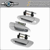 Exterior Door Handle 3PCS Set for 02-06 Nissan Altima K12 Silver Mist DS342