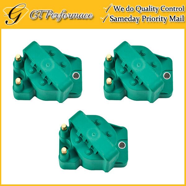 Performance Ignition Coil 3PCS for Buick Cadillac Chevrolet Isuzu Pontiac, Green