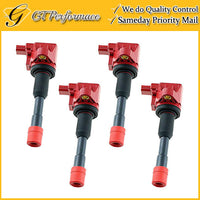 OEM Quality Ignition Coil 4PCS Set for 2003-2011 Honda Civic 1.3L L4 Red