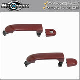 Exterior Door Handle Front L & R for 07-12 Nissan Versa A15 Red Brown Metallic
