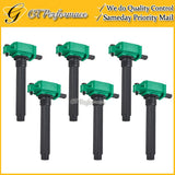 Performance Ignition Coil 6PCS for Chrysler Dodge Jeep Ram 3.2/3.6L V6, Green