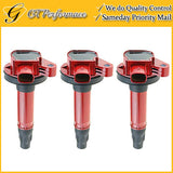 OEM Quality Ignition Coil 3PCS for Ford Explorer F-150 Flex Taurus/ MKT 3.5L Red