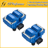 Performance Ignition Coil 2PCS for 1988-2003 Ford/ Lincoln/ Mazda/ Mercury, Blue