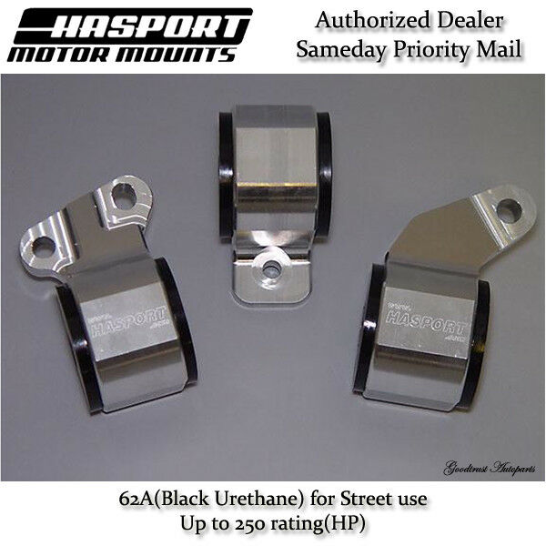 Hasport for 88-91 Civic/CRX D-Series OBD1/2 Stock Replacement Mount Kit 62A