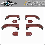 Exterior Door Handle 4PCS Set for 2007-2012 Nissan Versa A15 Red Brown Metallic