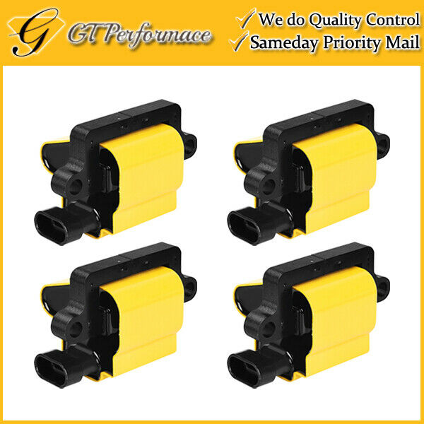 Performance Ignition Coil 4PCS Cadillac Chevrolet GMC Isuzu 4.8L 5.3L 6.0L 8.1L