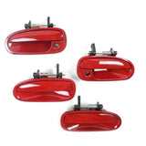 Exterior Door Handle 4PCS Set for 1996-2000 Honda Civic R81 Milano Red DS274