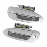 Exterior Door Handle Front Pair for 02-06 Nissan Altima KY1 Sheer Silver Met