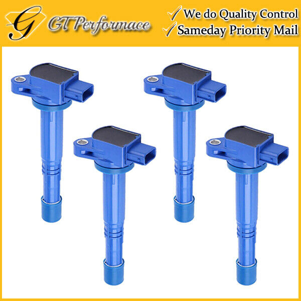 OEM Quality Ignition Coil 4PCS for Acura RSX/ Civic CR-V Element S2000 L4, Blue