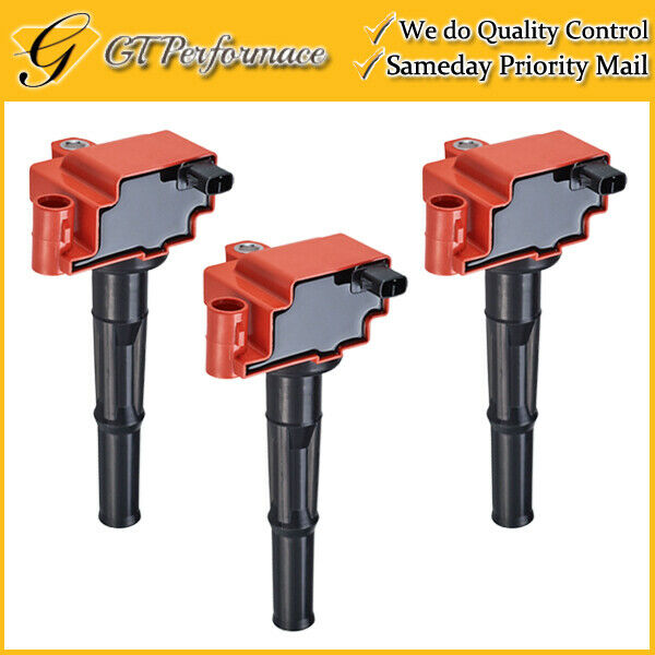 Performance Ignition Coil 3PCS 95-04 Toyota 4Runner T100 Tacoma Tundra 3.4L, Red