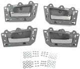 Interior Door Handle 4PCS Set for 2005-2011 Jeep Grand Cherokee, Gray & Chrome