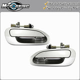 Exterior Door Handle Rear L & R for 1998-2002 Accord NH623 Satin Silver Metallic