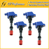 OEM Quality Front Ignition Coil 4PCS Set for 03-05 Honda Civic 1.3L L4 Blue